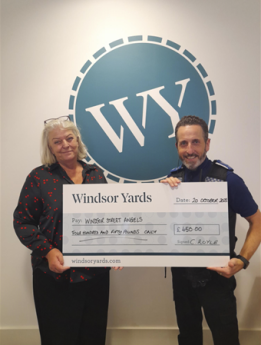 Raising money for Windsor Street Angels